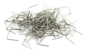 ZSZYWKI do plastiku RS18 100szt płaskie MAŁA FALA 0,8mm do naprawy plastiku