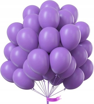 Balony fioletowe duże pastelowe matowe ślub wesele 50 szt