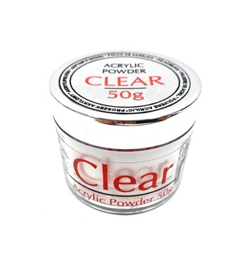 Akryl Proszek do Paznokci Clear Przezroczysty 50g
