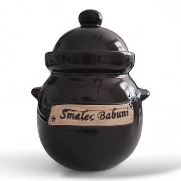Garnek pojemnik na smalec ceramiczny kamionka 1,7L
