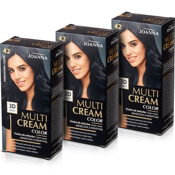 Joanna Multi Cream 3x farba do włosów czerń 42