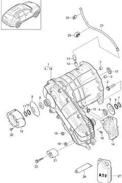 PORSCHE CAYENNE 958 PŘÍVOD VENTILACE 95830104721