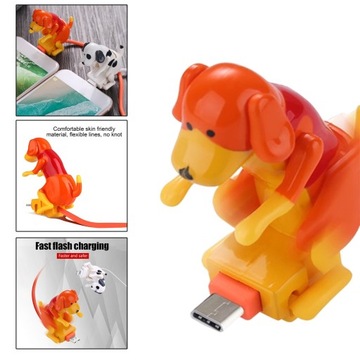 Кабель для зарядки бродячей собаки, смартфон для