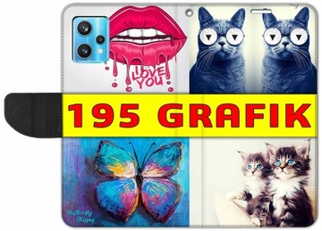 Etui Portfel FOTO Case MAGNES WZORY OBUDOWA SZKŁO do Realme 9 (RMX3521)
