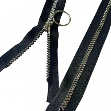 Zamek Błyskawiczny Długość 60 cm Premium Elegancja Kolor Czarny i Srebrny