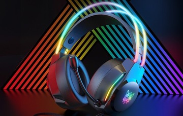 ПРОВОДНЫЕ ИГРОВЫЕ НАУШНИКИ ONIKUMA X26 НАКЛЕЙНЫЕ RGB С МИКРОФОНОМ