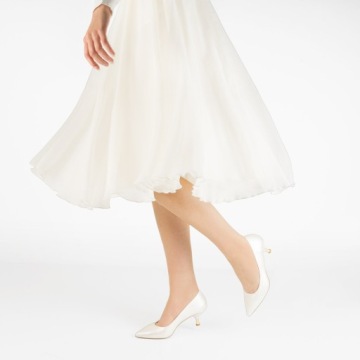 ВЫСОКИЕ ТУФЛИ BRILU PEARL, ДЕКОРАТИВНЫЙ ТУФЛИ Слоновой кости 38