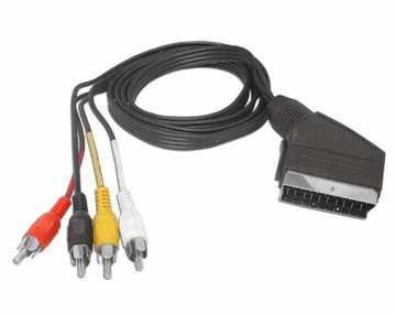KABEL SCART (EURO) - 4 RCA (CINCH) 1,5M