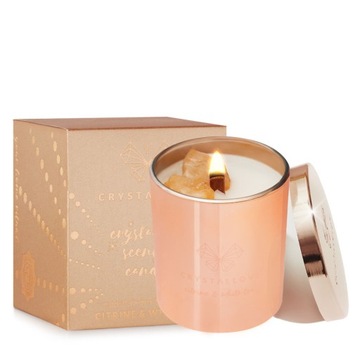 CRYSTALLOVE Świeca sojowa z cytrynem i białą herbatą - limited edition