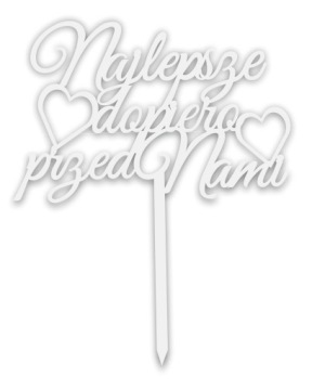 Topper TŚB-50-Najlepsze przed Nami Ślub Biały