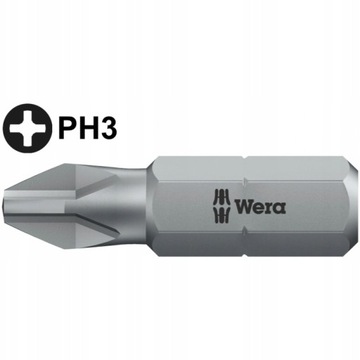 Wera bit PH3 Phillips 25 mm twardy 05072074001