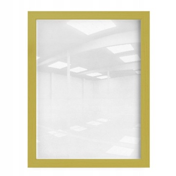 FOTO-RAMKA na zdjęcia 15x21 CM DREWNIANA ŻÓŁTA 2x1 CM