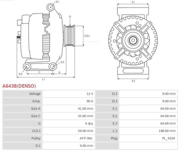 ALTERNÁTOR AS-PL A6438(DENSO)