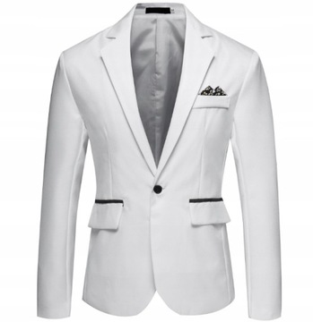 Męski slim fit garnitur marynarka casual garnitur