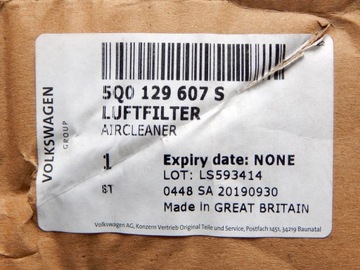 POUZDRO FILTRU VZDUCHU 5Q0129607S VW AUDI 1.6 TDI OE ASO