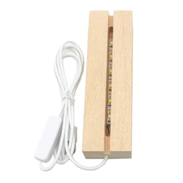 Podstawa nocnej LED, drewniana podstawa