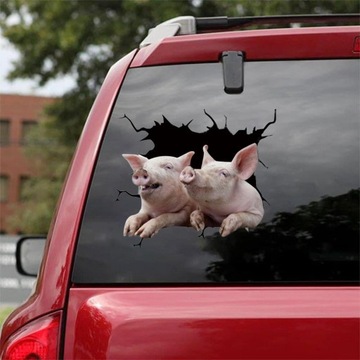 Наклейка на окно автомобиля Creative Piggy F