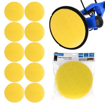 Papier ścierny na dysk - krążek z otworami 225mm P150 /żyrafa 10SZTUK