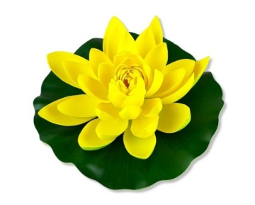 PŁYWAJĄCA SZTUCZNA LILIA WODNA ŻÓŁTA 29 CM MEGA