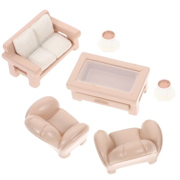 WYSTRÓJ POKOJU SALONOWEGO REkwizyt sceniczny MAŁA SOFA ZABAWKA MINI