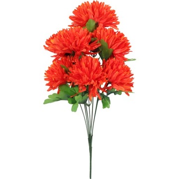 BUKIET 7 CHRYZANTEM POMARAŃCZOWYCH FI 16 CM Goliat