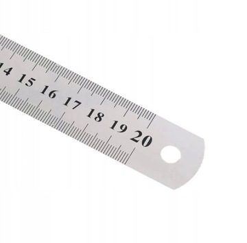 LINIJKA METALOWA GIĘTKA DWUSTRONNA PRECYZYJNA 20CM