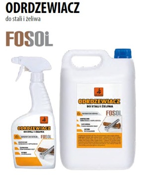 СРЕДСТВО ДЛЯ УДАЛЕНИЯ Ржавчины ДЛЯ СТАЛИ И ЧУГУНА 0,5л FOSOL DRAGON