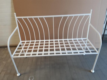 Sofa OGRODOWA PROSTA BIAŁA 140 X 45 X 102
