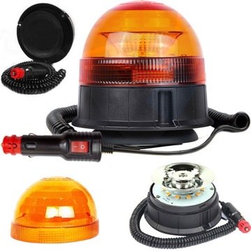 LAMPA OSTRZEGAWCZA LED SMD5730 KOGUT 12V/24V NA MAGNES