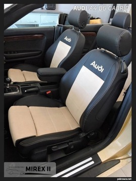 Pokrowce ze skóry i alkantary Audi A4 B6 B7 cabrio