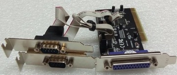 KONTROLER 2x RS232 + LPT LOW PROFILE PCI