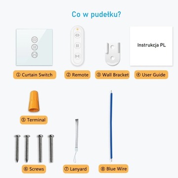 СЕНСОРНЫЙ КОНТРОЛЛЕР ЖАЛЮЗИ + ПУЛЬТ TUYA WIFI RF