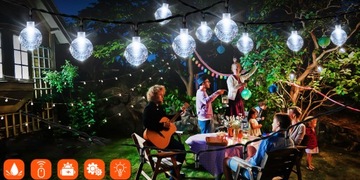 СОЛНЕЧНАЯ САДОВАЯ ГИРЛЯНДИЯ СОЛНЕЧНЫЕ ЛАМПЫ 12M 100LED