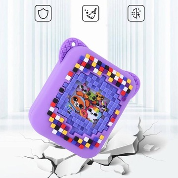 Фиолетовый защитный чехол Bitzee с красочным узором и ремешком