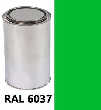 RAL 6037 CZYSTY ZIELONY POLIURETAN AKRYL 2:1 FARBA 1L POŁYSK