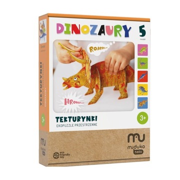 Tekturynki - Dinozaury. Ekopuzzle przestrzenne