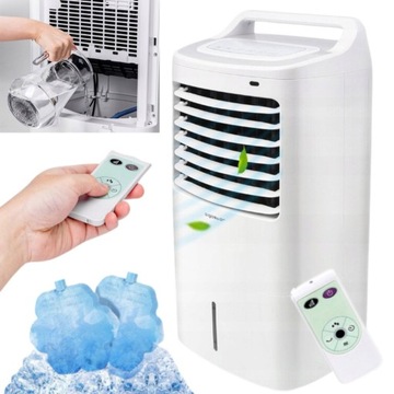PRZENOŚNY KLIMATOR KLIMATYZER WIATRAK WENTYLATOR WODNY + PILOT WKŁADY 60W