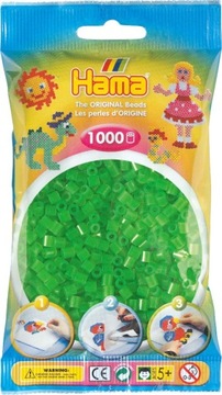Hama 207-37 - Kolor NEON ZIELONY - 1000 koralików
