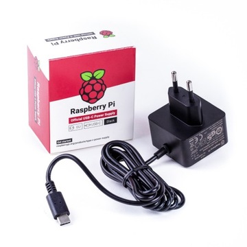 Блок питания USB C 5,1В/3А для Raspberry Pi 4 - черный