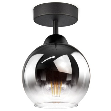 Lampa Plafon Żyrandol Kula Grafit Transparent LED