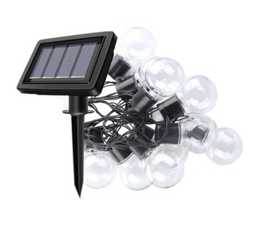Садовая светодиодная солнечная гирлянда с 10 светодиодными лампочками