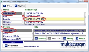 ИНТЕРФЕЙС MultiECUScan FIAT, ALFA-ROMEO, LANCIA OBD2 Полная диагностика ПАКЕТ+