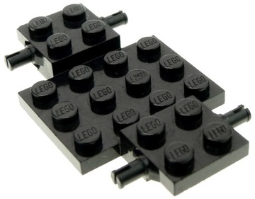 14551 LEGO 2441 - podwozie 4x7x2/3 - czarne - 1szt