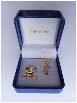 Spinki do mankietów koszuli EXC Złoty Rower