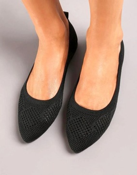 АЖУРНЫЕ БАЛЕРИНЫ ЖЕНСКИЕ, ЧЕРНЫЕ, ЛЕГКИЕ 39