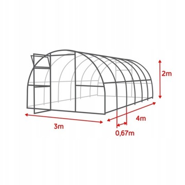 Садовая теплица 3х4м поликарбонат 4мм 20х20мм