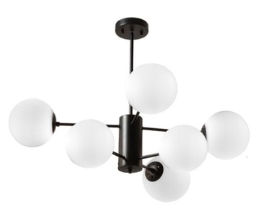 LAMPA SUFITOWA KULE WISZACA METAL SZKŁO LOFT