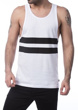 Jack Jones Tank Top w Pasy Biało Czarne XL