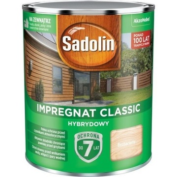 SADOLIN CLASSIC IMPREGNAT HYBRYDOWY 0,75L Bezbarwn