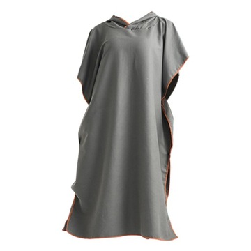 Surf Poncho Beach z kapturem Sunscreen L XL Szary
